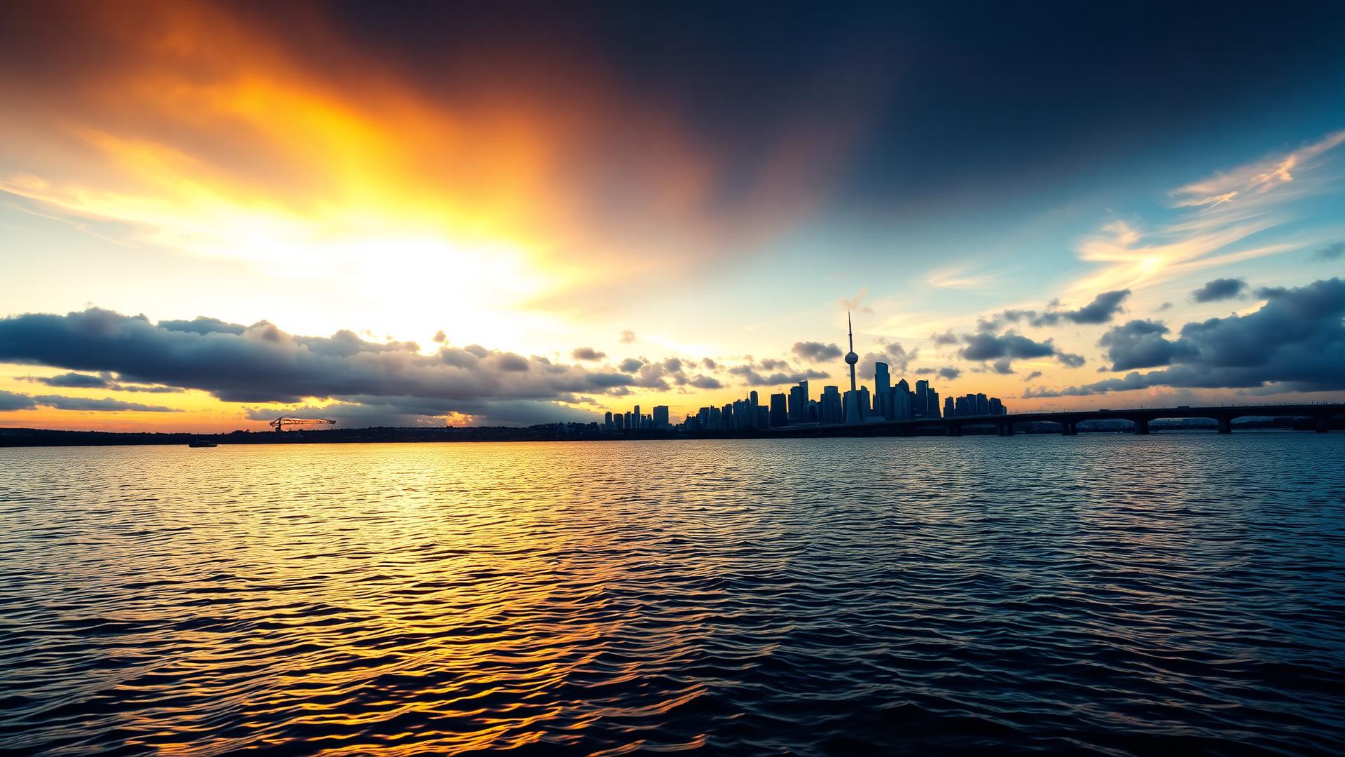 Dusk over the lake
