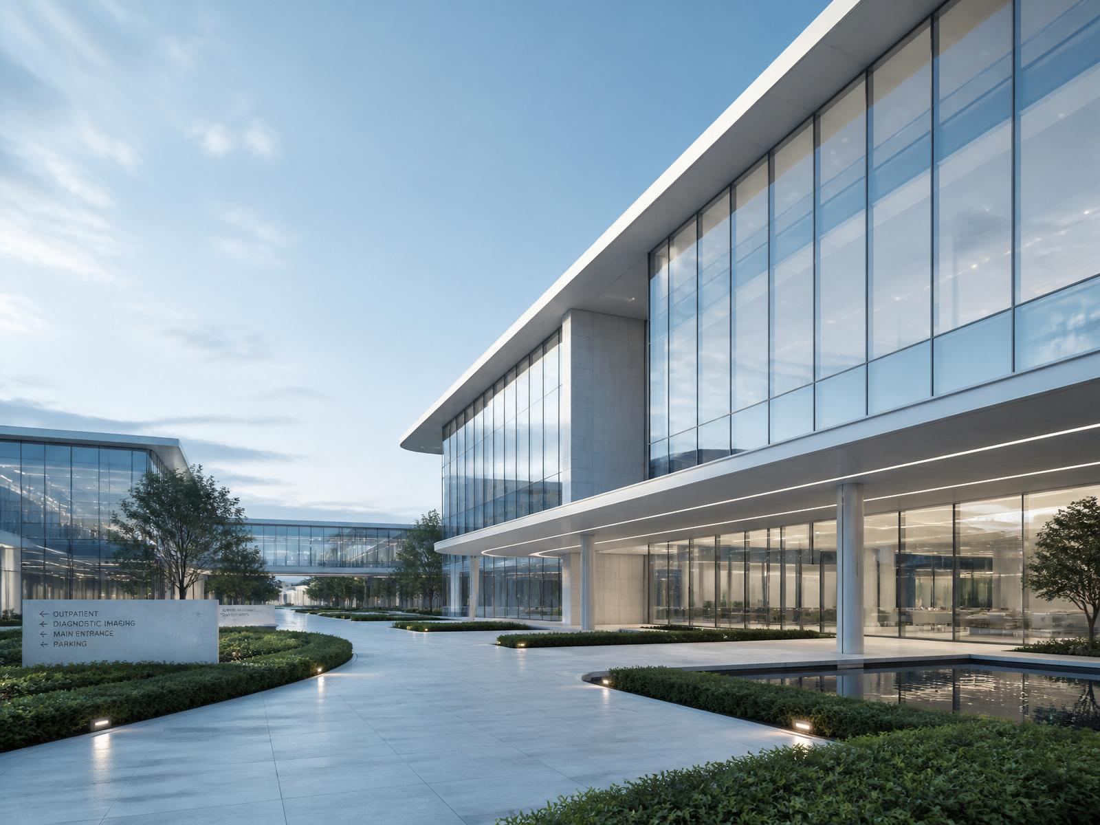 Ultra-modern hospital exterior
